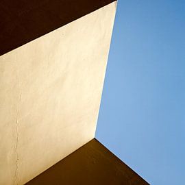 Viereck in Blau, Gelb und Braun von Hans Kwaspen