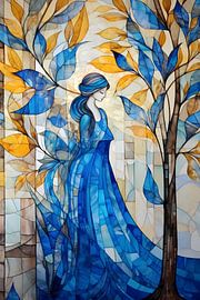 Minimalist tree drawing in black and white by Art & Soul Creations