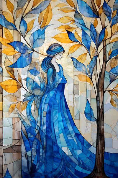 Minimalist tree drawing in black and white by Art & Soul Creations