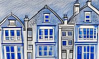 Huizen Delfs Blauw van Lily van Riemsdijk - Art Prints with Color thumbnail