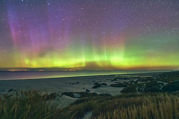 Northern lights over the Danish North Sea coast by Florian Kunde