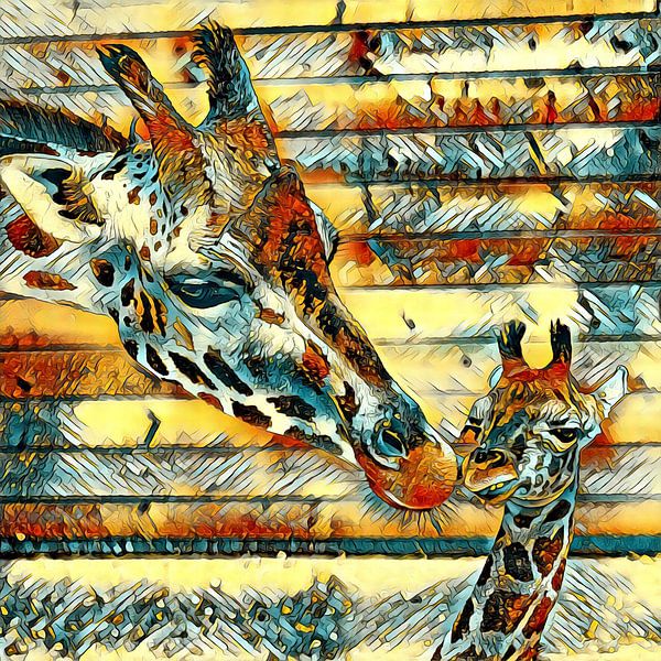 AnimalArt_Giraffe_001_by_JAMFoto von Angelika Möthrath