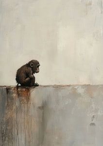 Affe | Niedlicher Affe in Erdtönen