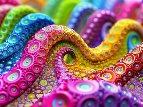 Kleurrijke octopus