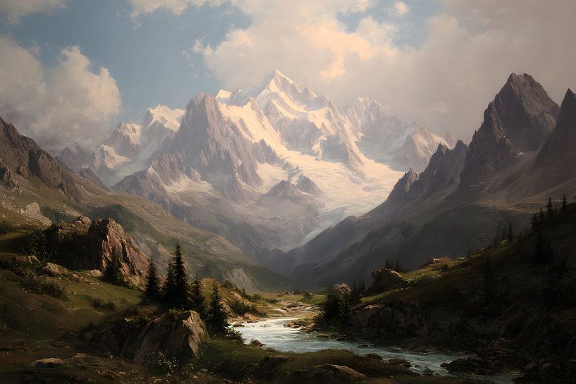 Green valley and eternal snow by Skyfall