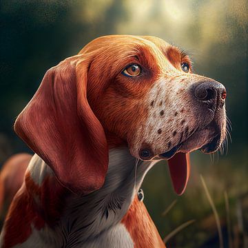Portret van een jachthond Illustratie 03