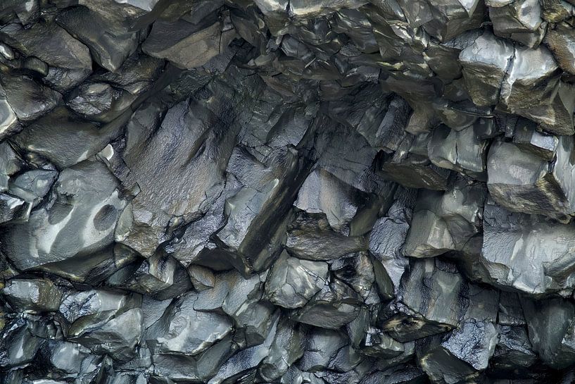 Basalt formatie IJsland van Ronald Kromkamp