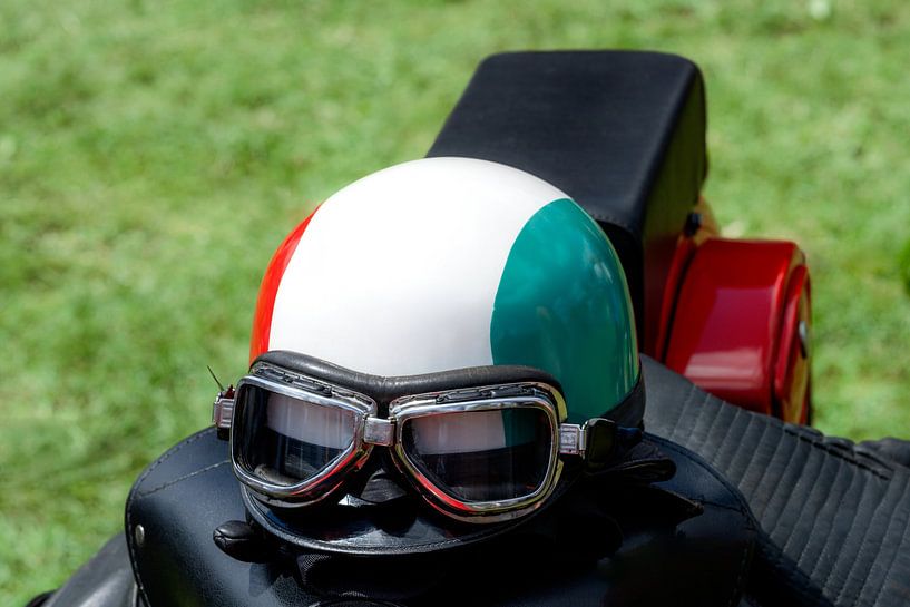 Retro motorbike lift on an old timer motorbike by ManfredFotos