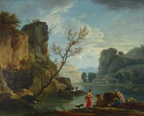 Claude-Joseph Vernet,Een rivier met vissers