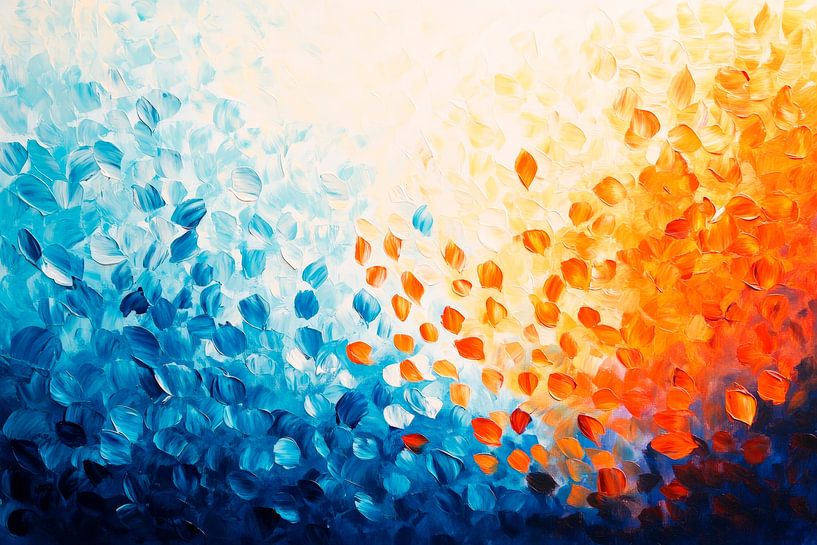 Colourful fusion of blue and orange by Poster Art Shop