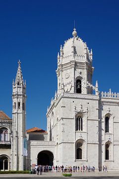 Het Mosteiro dos Jerónimos in Belém, Lissabon van Berthold Werner