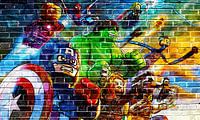 LEGO Marvel muur graffiti collectie 4 van Bert Hooijer thumbnail