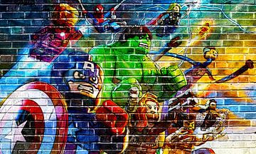 LEGO Marvel muur graffiti collectie 4 van Bert Hooijer