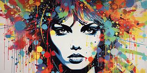 Frau in Farbe