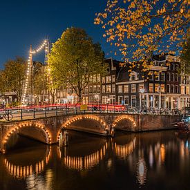 L'automne sur le réseau de canaux d'Amsterdam sur Jeroen de Jongh