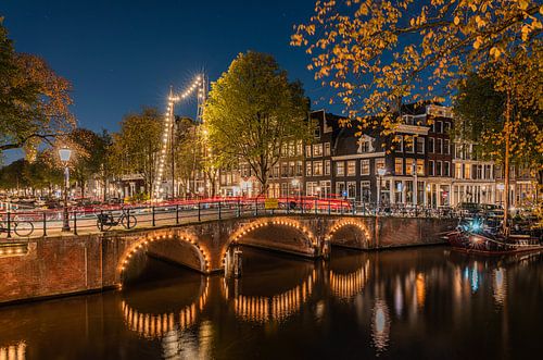 L'automne sur le réseau de canaux d'Amsterdam