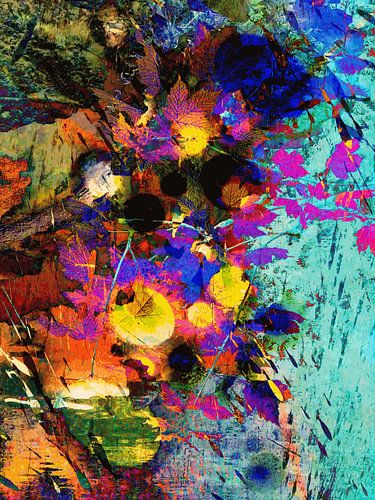 Modern, Abstract Digitaal Kunstwerk – Beneath The Burning Man (Rechts)