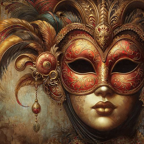 Venezianische Maske von Nicolette Vermeulen