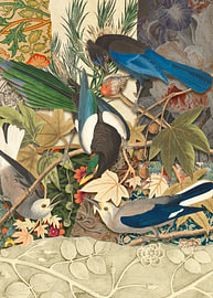 Echoes of Autumn - A Botanical Collage von Marja van den Hurk