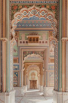 Patrika Gate | reisfotografie print | Jaipur India van Kimberley Jekel