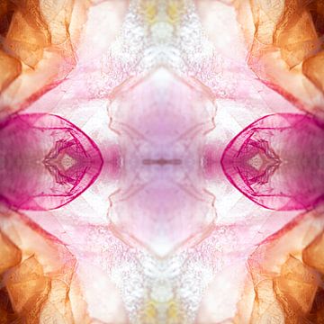 Frozen roze abstract van Marja Lok
