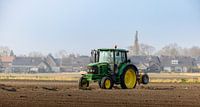 Agriculture in Action: John Deere Tractor in the Field
