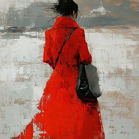 Red Dress | Lonely Woman in a Red Dress by Zen and More