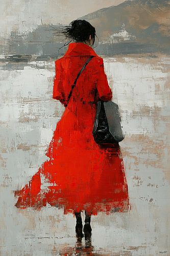 Red Dress | Lonely Woman in a Red Dress by Zen and More