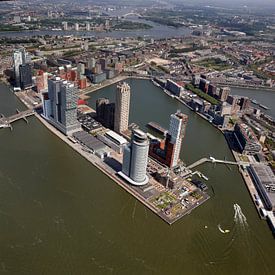 Luchtfoto Rotterdam Kop van Zuid Wilhelminakade van Roel Dijkstra