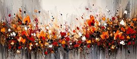 Modern Abstract Painting Flowers by Preet Lambon
