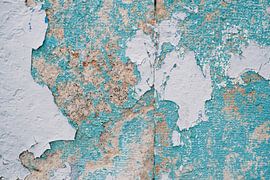Flaking Wall in Shades of Blue // Travel and Street Photography by Diana van Neck Photography