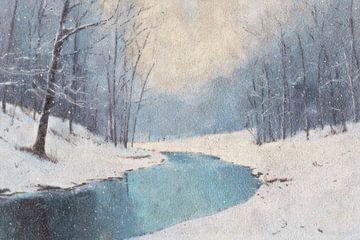 Sneeuwval aan de Blauwe Rivier van Whale & Sons