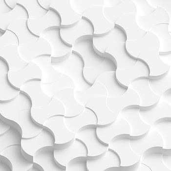 White Rounded Rhombs