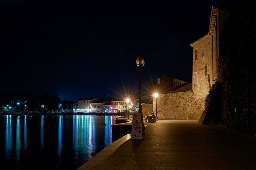 Waterfront promenade of the historic town of Porec on the coast of the Adriatic Sea in Croatia at ni by Heiko Kueverling