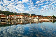 Panorama Stadt Jelsa auf der Insel Hvar in Kroatien morgens von Daniel Pahmeier Miniaturansicht