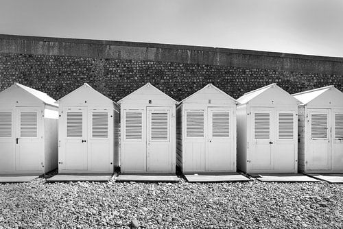 Zomerse strandhuisjes Normandië Frankrijk