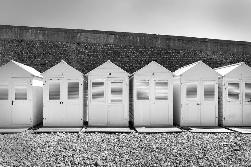 Chalets de plage Normandie France par Marleen Dalhuijsen