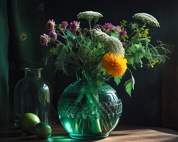 Classic summer floral still life by Vlindertuin Art
