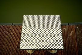 Waffle structure on a starting block for swimming by Jenco van Zalk