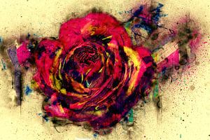 abstrakte Rose van Dagmar Marina