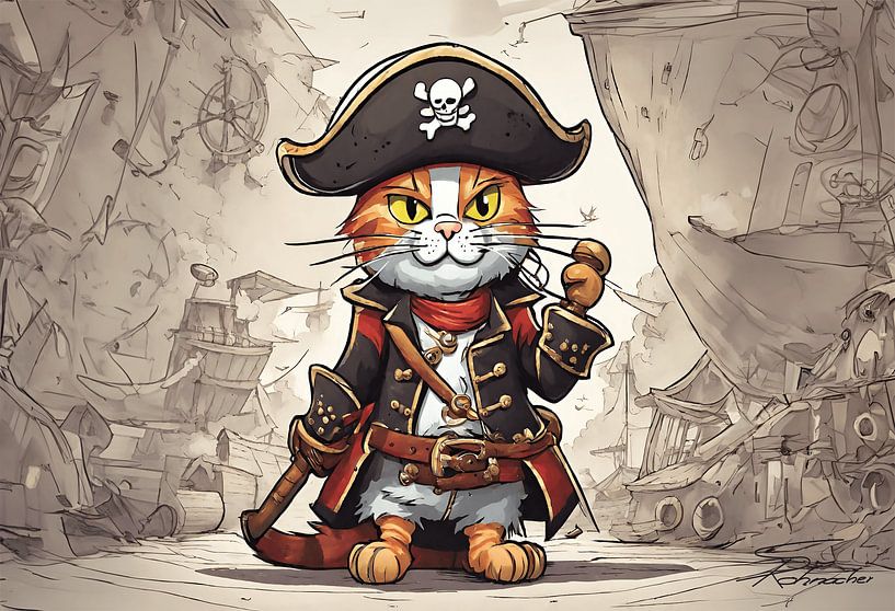 Chat-pirate Redpaw par Sebastian Rohnacher