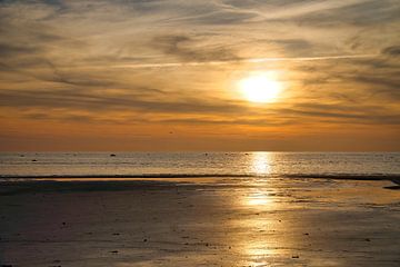 Coucher de soleil sur la plage de Poel, romantique sur Martin Köbsch