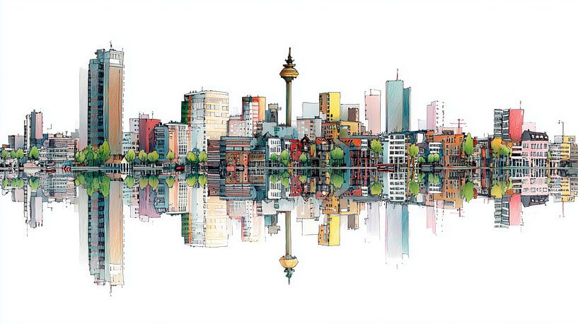 Niederländische Stadt - Reflexion Illustration von MArt