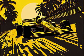 Formule 1 - Art vectoriel voiture de course sur Tim Kunst en Fotografie