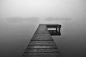 A jetty in the fog, Netherlands