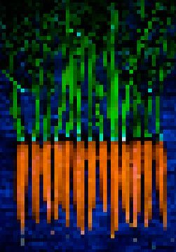 Forest root pixel art by Niek Traas