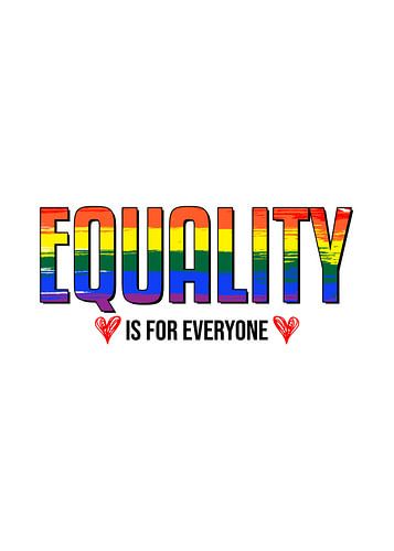 Equality for Everyone - LGBTQ Flag Rainbow Solidarity Wall Decoration