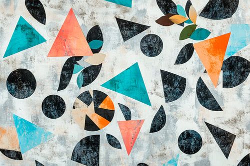 Geometrisch patroon in zachte kleuren