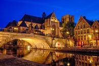 Sint-Michiels bij nacht van Johan Vanbockryck thumbnail