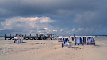 Op het strand van Sankt Peter-Ording van Achim Thomae Photography